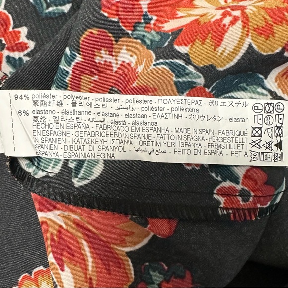 Zara floral padded shoulder mini dress - Picture 6 of 7